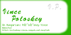 vince poloskey business card